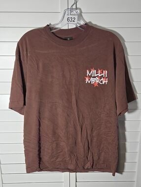 Men's Brown Graphic Tee Size S